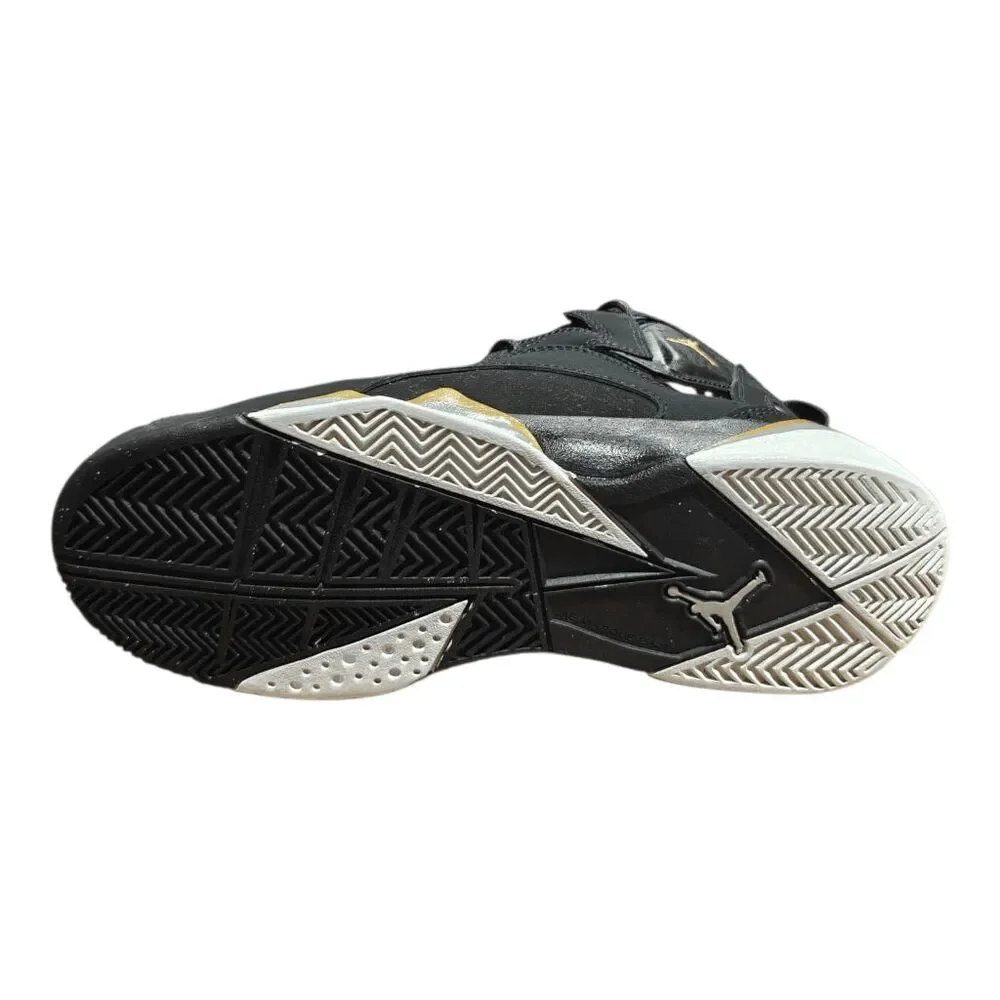 NIKE Air Jordan True Flight 'Black Metallic Gold' Sneakers Size 5.5Y